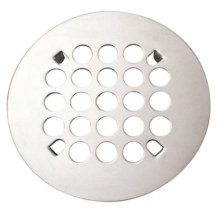 Westbrass 4-1/4" Brass Snap-In Shower Drain Cover, Polished Chrome D3191-26